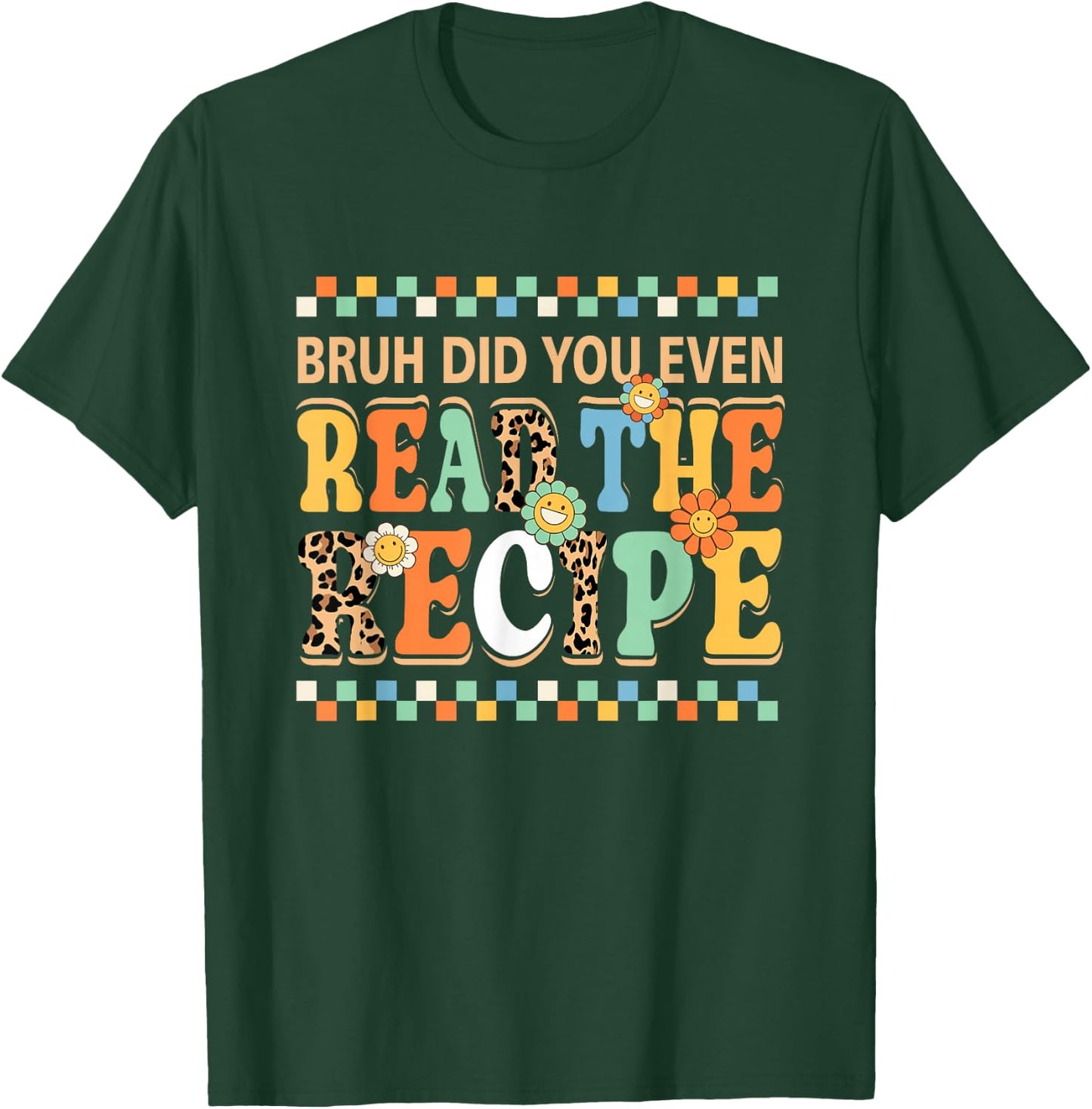 The Recipe Family Consumer Science FCS Black -Adults Cotton 60% Polyester 40% Modern Classic Short Sleeve T-Shirt - T-Shirt | Forest