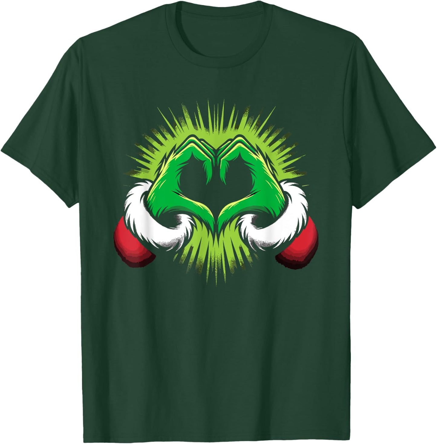 Funny Elf Heart Hands Love Christmas T-Shirt - T-Shirt | Forest