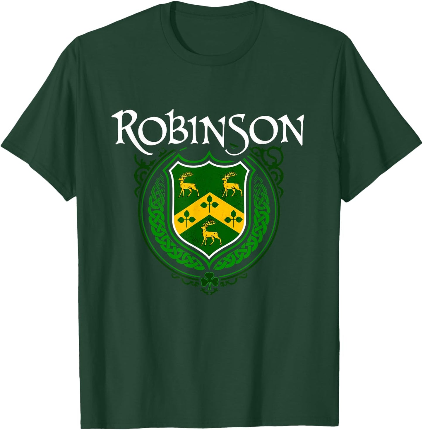 Robinson Surname Irish Clan Tartan Badge Ireland T-Shirt - T-Shirt | Forest