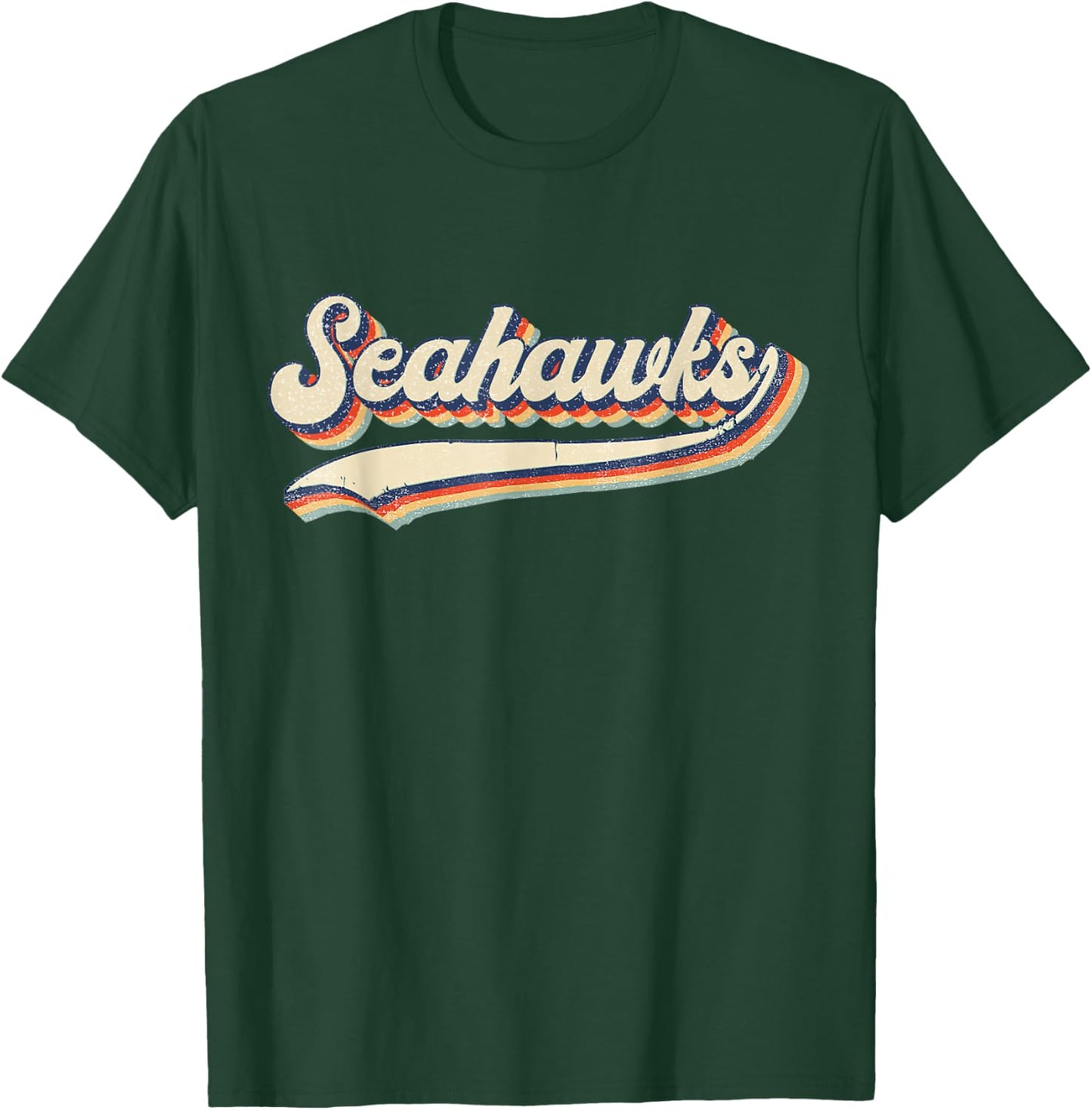 Seahawks Name Retro Vintage Gift Women Boy Girl T-Shirt - T-Shirt | Forest