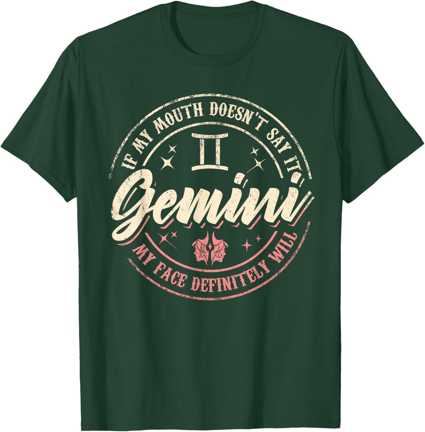 Gemini Horoscope Astrology Birthday Zodiac Sign Men Women T-Shirt - T-Shirt | Forest