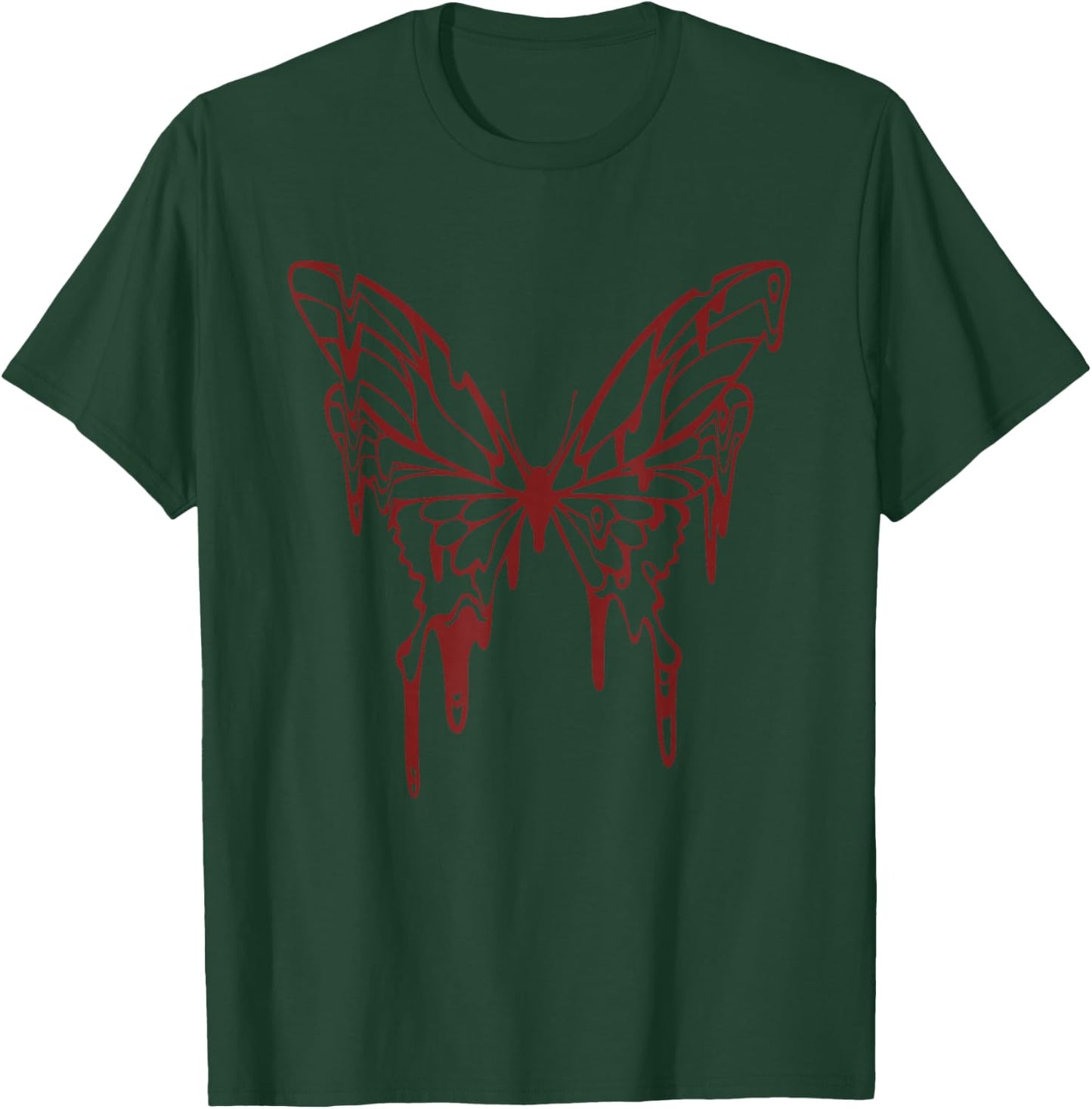 Goth Tattoo Style Melting Butterfly Fairy Grunge Fairycore T-Shirt - T-Shirt | Forest