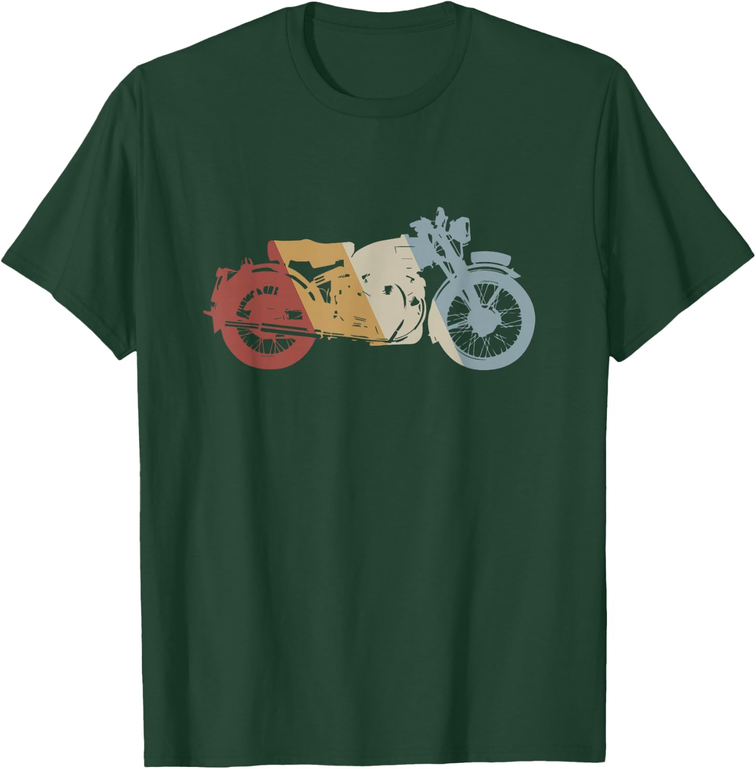 Motorcycle Retro Style Vintage T-Shirt - T-Shirt | Forest