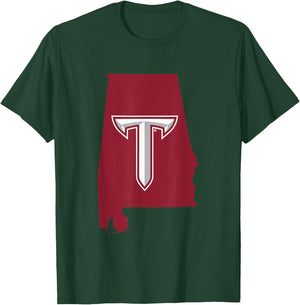 Troy University Trojans | Official NCAA Merch | PPTROY05 T-Shirt - T-Shirt | Forest