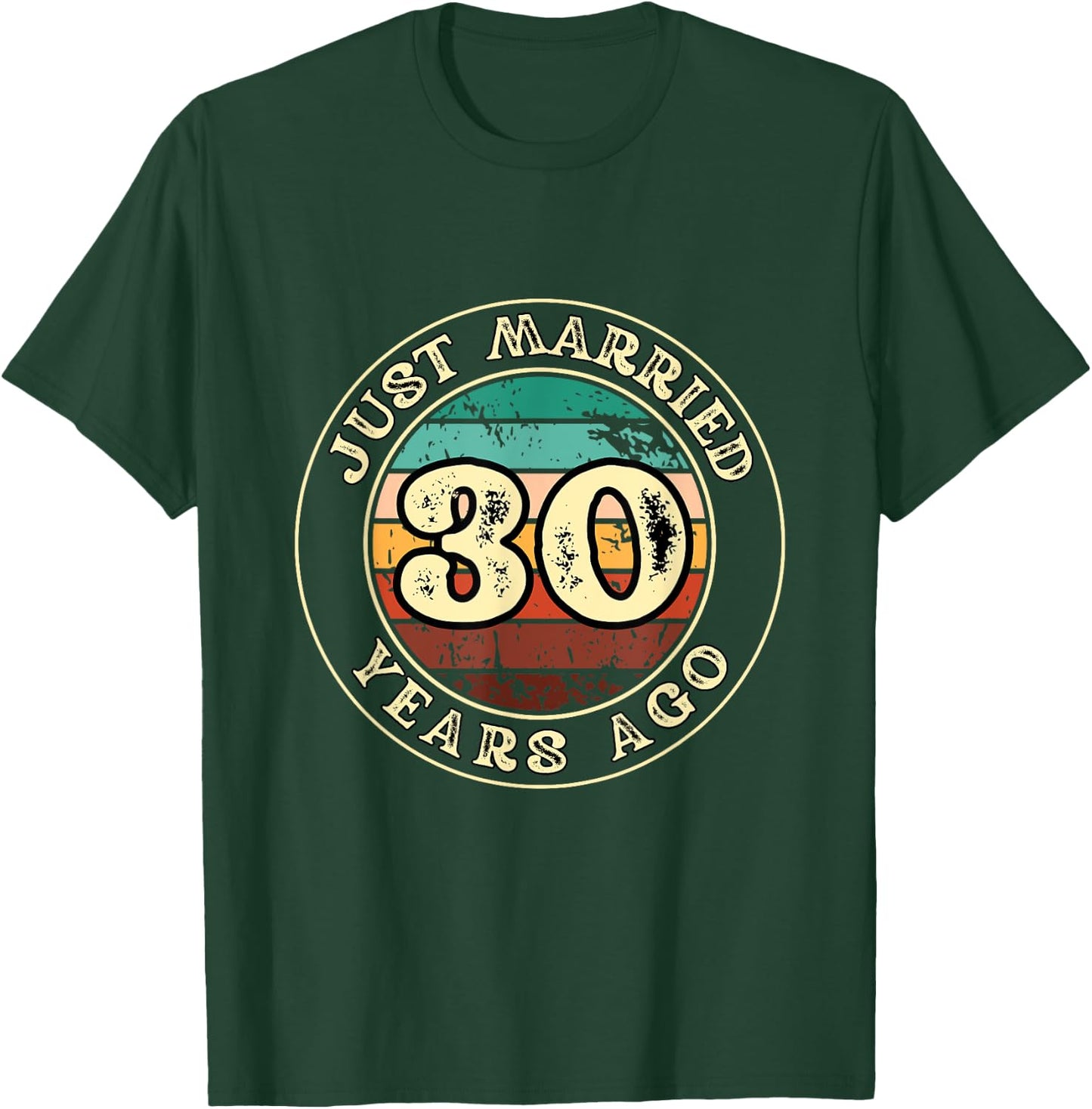 30 Years of Marriage 30th Wedding Anniversary T-Shirt - T-Shirt | Forest