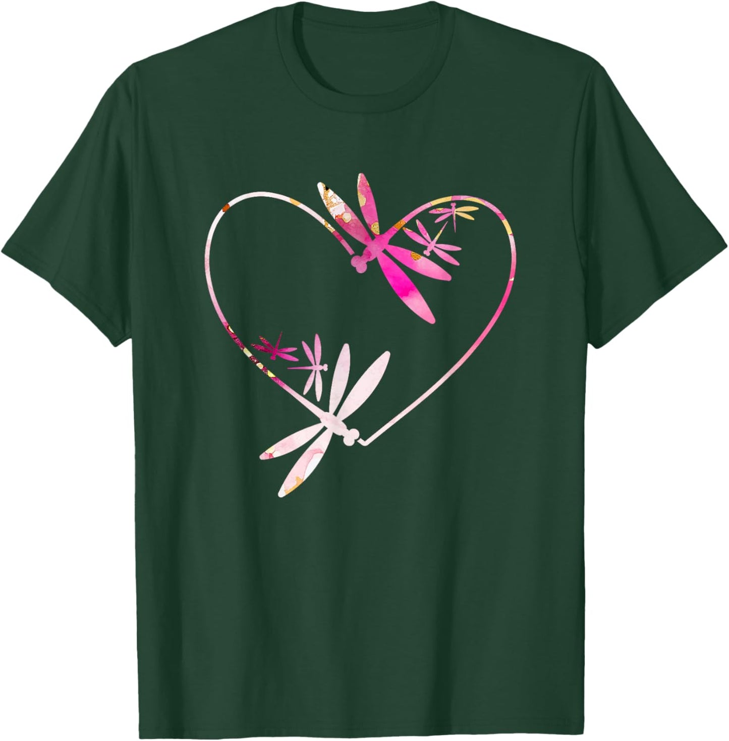 Dragonfly Heart Dragonflies Dragonfly Lover T-Shirt - T-Shirt | Forest