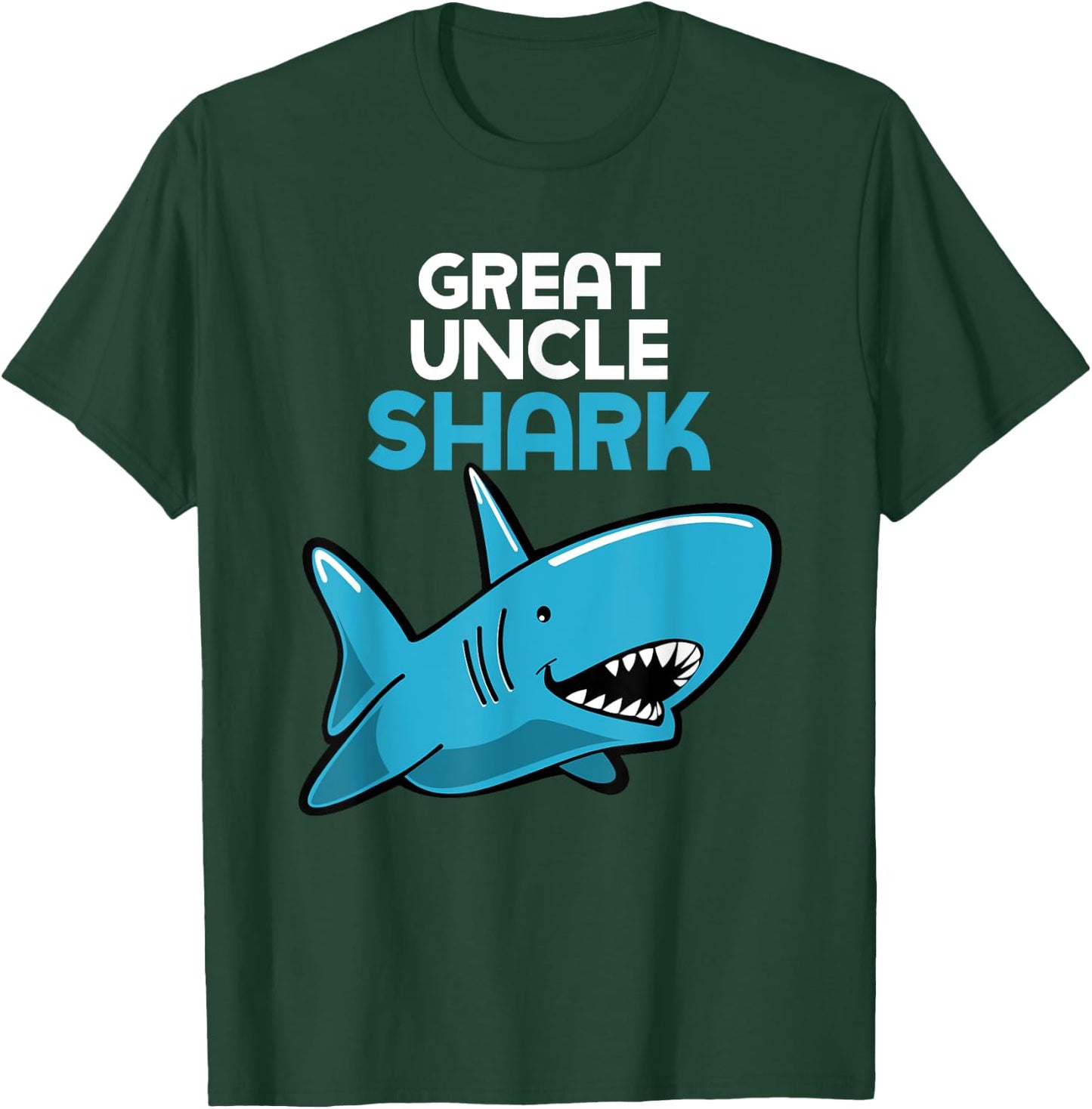 Great Uncle Shark Funny Family T-Shirt - T-Shirt | Forest