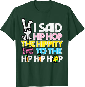 Hip Hop Hippity Easter Bunny Funny Women Girls Kids Toddler T-Shirt - T-Shirt | Forest