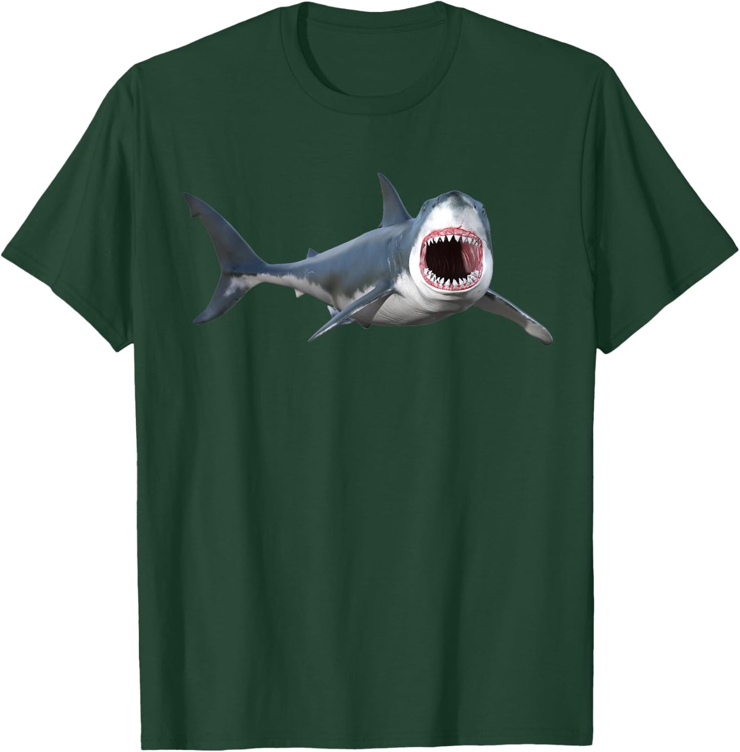 realistic great white shark for lovers of Fish T-Shirt - T-Shirt | Forest