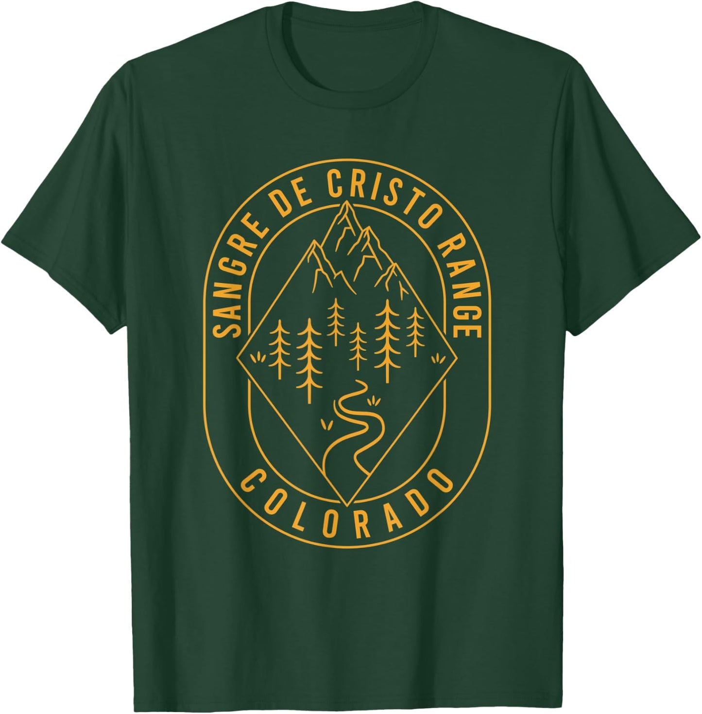 Sangre de Cristo Range Mountains Colorado Outdoors Minimal T-Shirt - T-Shirt | Forest