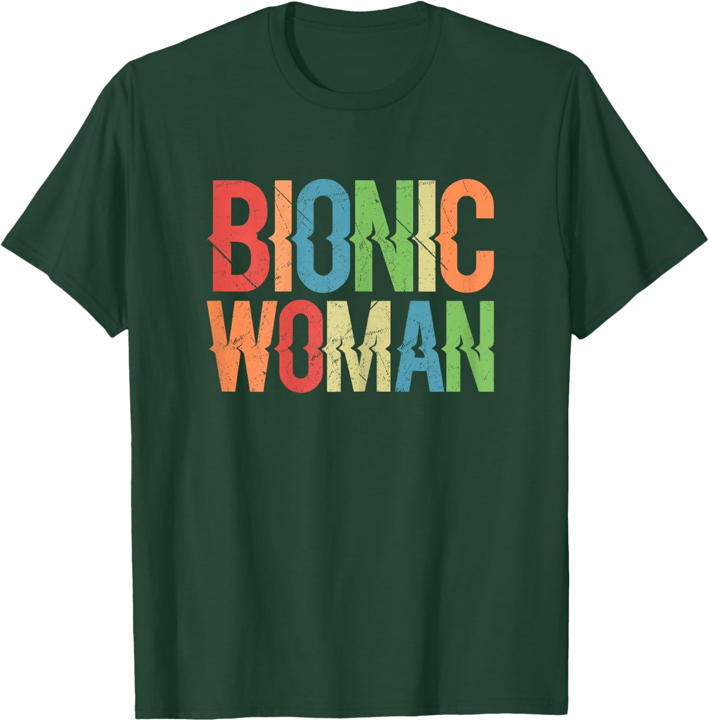 Unleash Your Inner Cyborg with our Bionic Women Design T-Shirt - T-Shirt | Forest