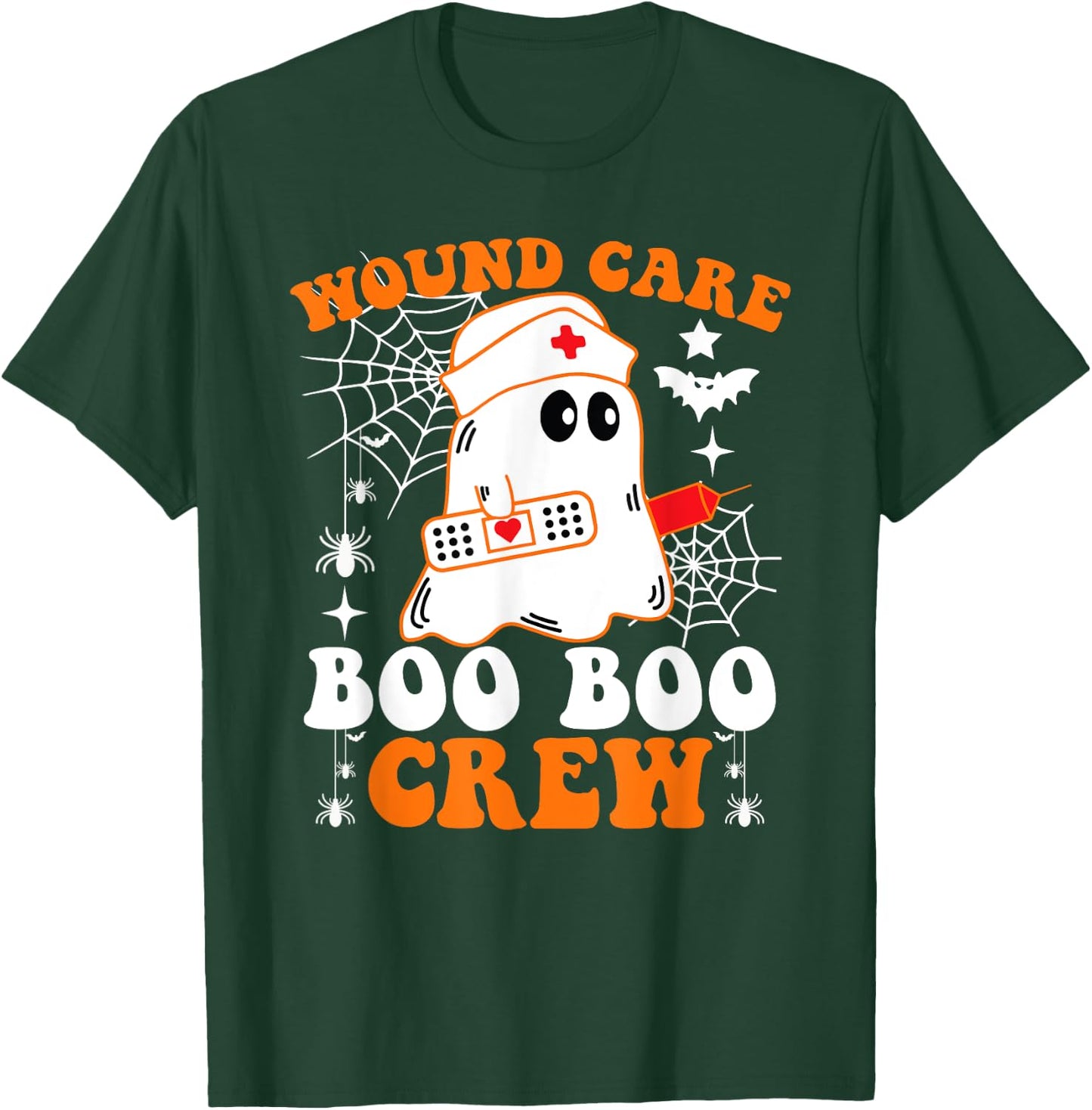 Wound Care Boo Boo Crew Shirt Funny Nurse Ghost Halloween T-Shirt - T-Shirt | Forest