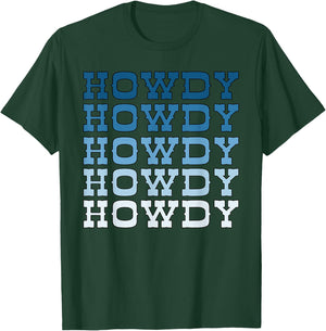 Blue Wild West Western Rodeo Yeehaw Howdy Cowgirl Country T-Shirt - T-Shirt | Forest