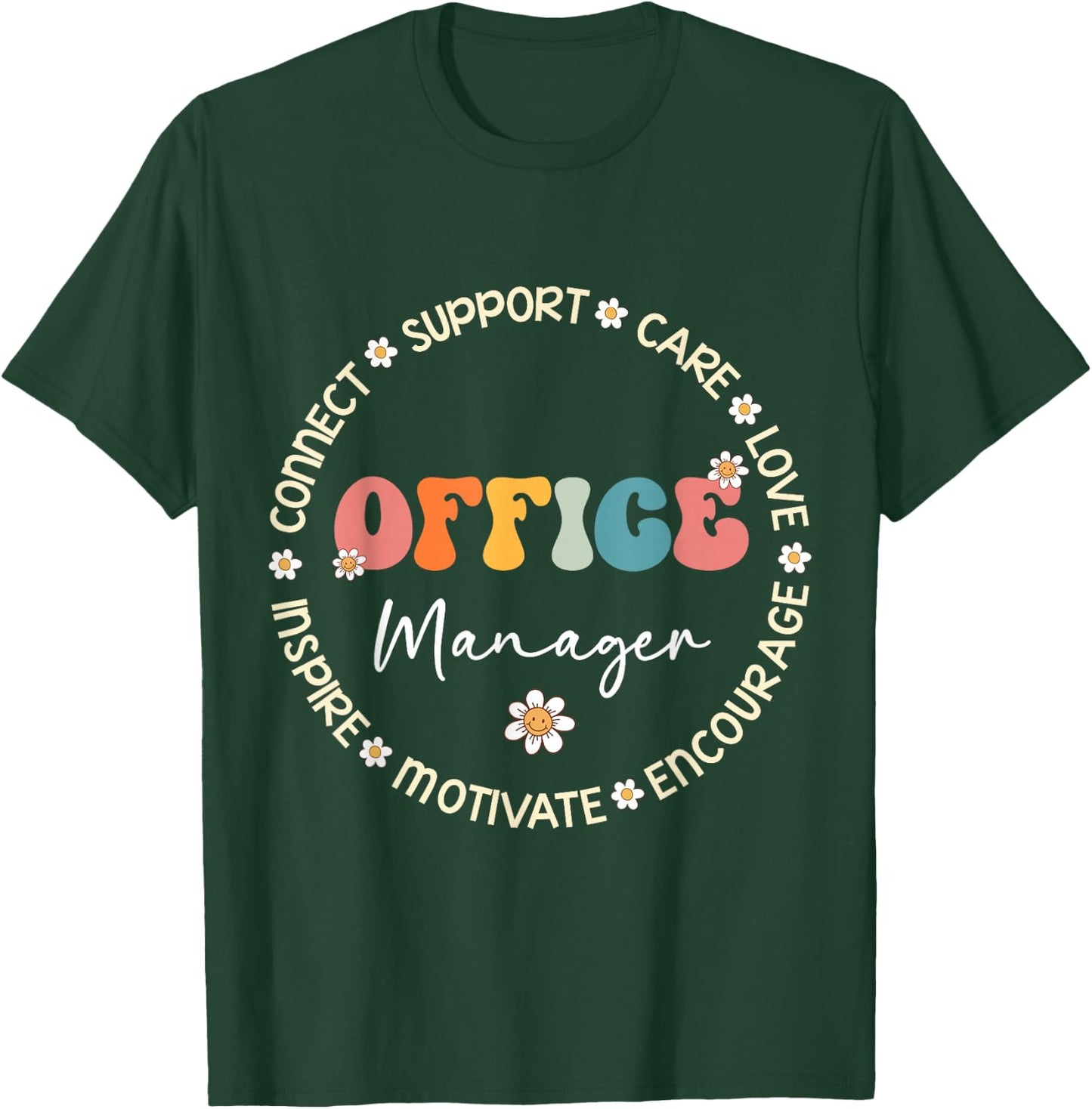 Cute Office Manager Squad Appreciation Week Back to School T-Shirt - T-Shirt | Forest