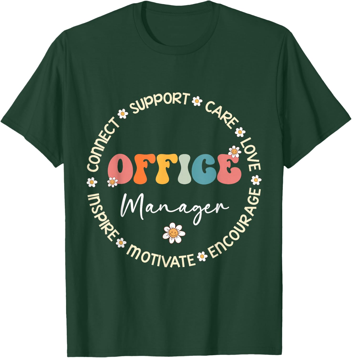 Cute Office Manager Squad Appreciation Week Back to School T-Shirt - T-Shirt | Forest