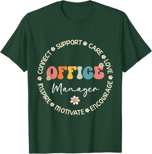 Cute Office Manager Squad Appreciation Week Back to School T-Shirt - T-Shirt | Forest