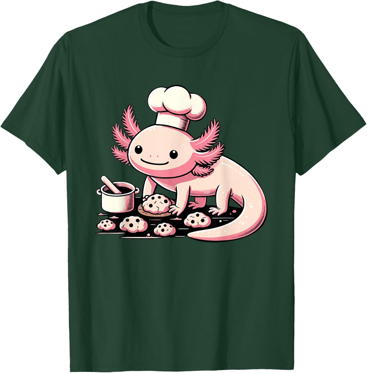 Axolotl Baking Cookies Chocolate Lover Cookie Baker T-Shirt - T-Shirt | Forest