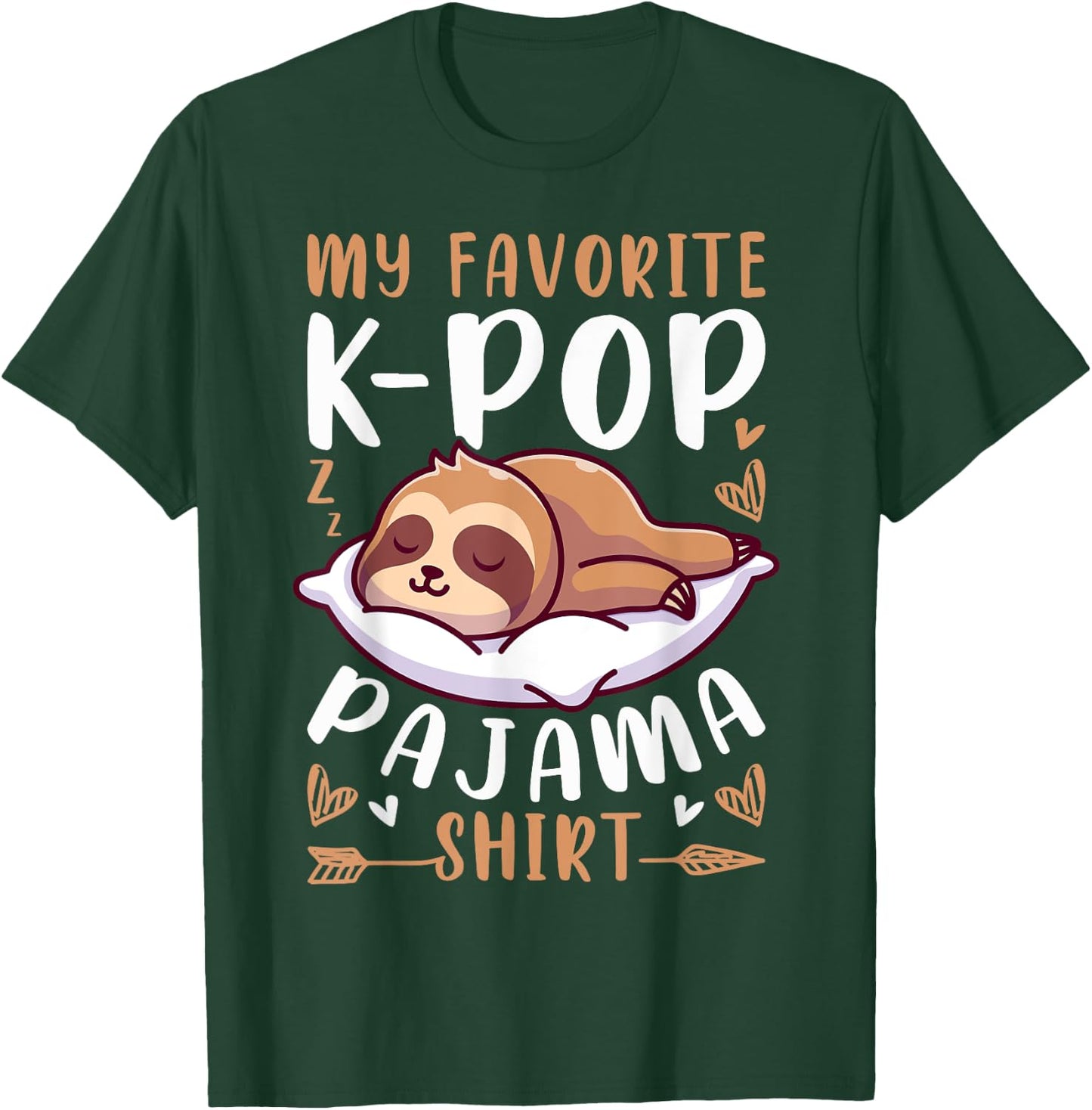K-Pop Music, Sleeping Sloth, K-Pop Pajama T-Shirt - T-Shirt | Forest