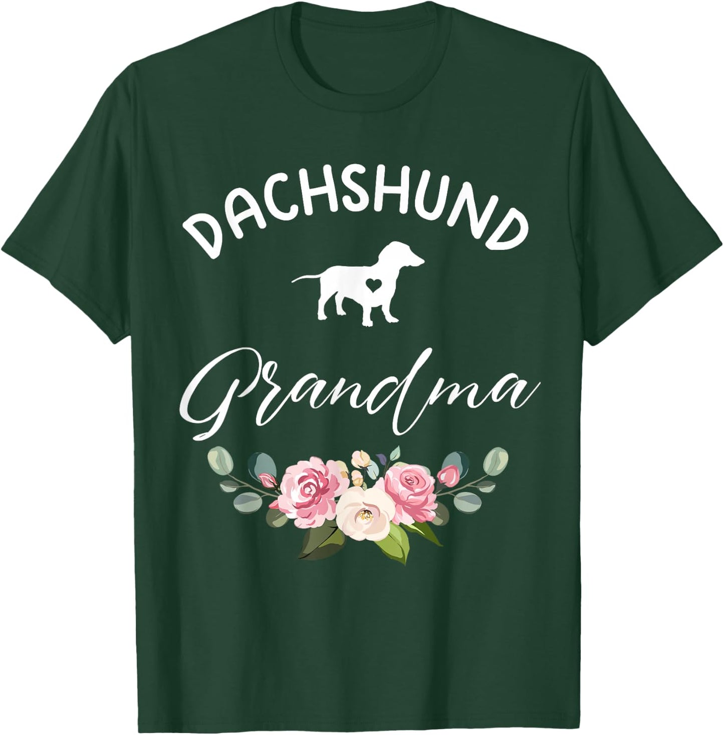 Dachshund Dog Grandma Silhouette Mother's Day T-Shirt - T-Shirt | Forest