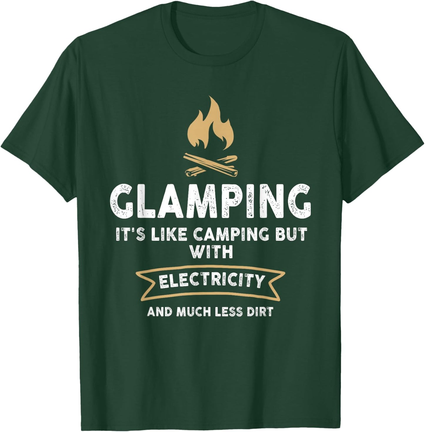 Glamping Definition Glamper Its Like Camping spark campers T-Shirt - T-Shirt | Forest