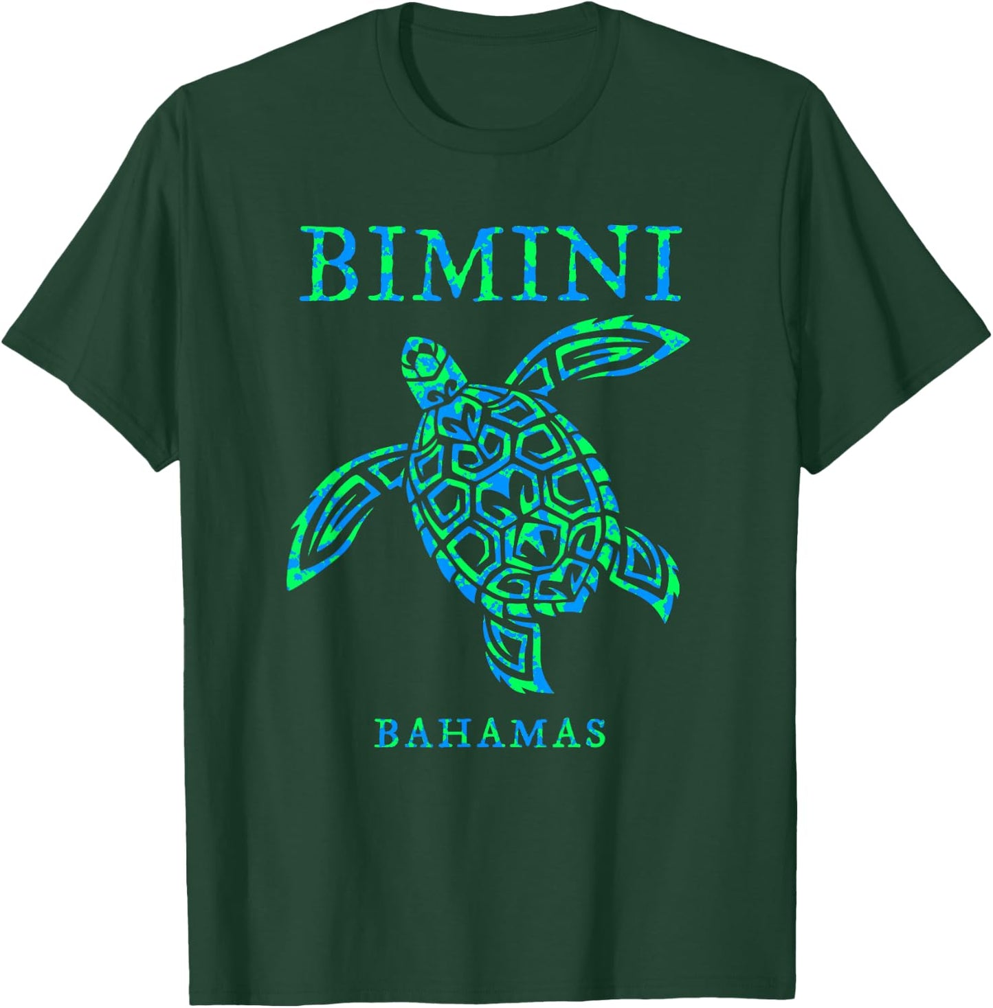 Bimini Bahamas Sea Turtle Boys Girls Colorful Souvenir T-Shirt - T-Shirt | Forest
