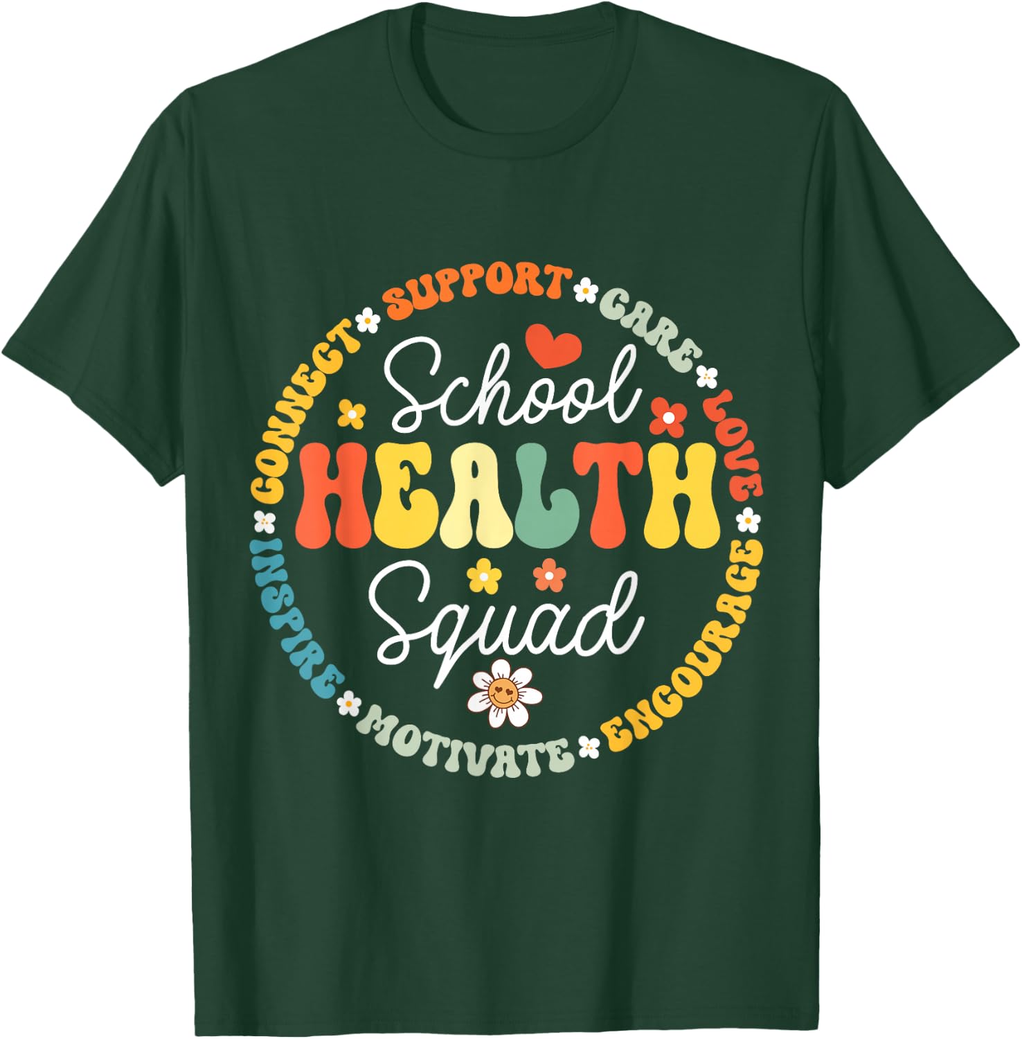 School Health Squad Funny Back To School Nurse Squad T-Shirt - T-Shirt | Forest