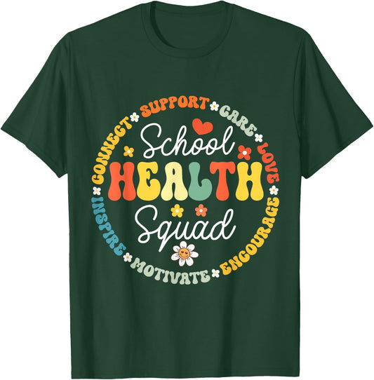 School Health Squad Funny Back To School Nurse Squad T-Shirt - T-Shirt | Forest