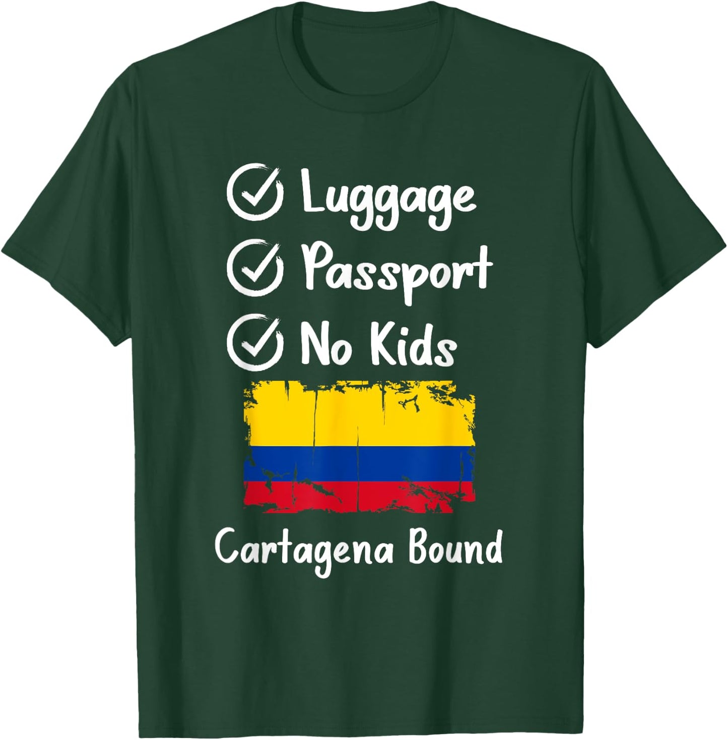 Colombia Travel Colombian Trip Cartagena Vacation T-Shirt - T-Shirt | Forest