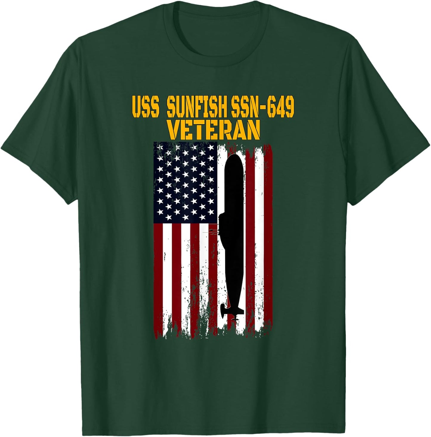 USS Sunfish SSN-649 Submarine Veterans Day Father's Day T-Shirt - T-Shirt | Forest
