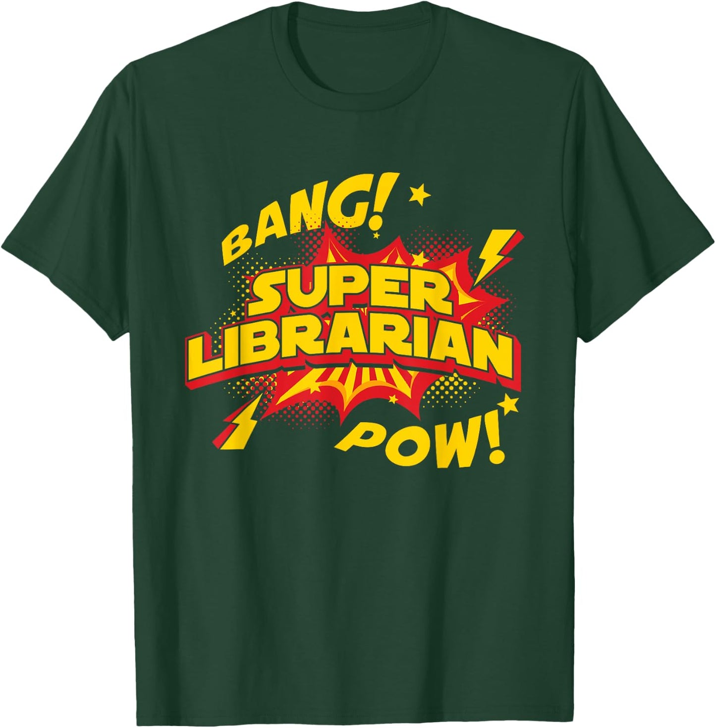 Librarian - Superhero Book Reader School Library Books T-Shirt - T-Shirt | Forest