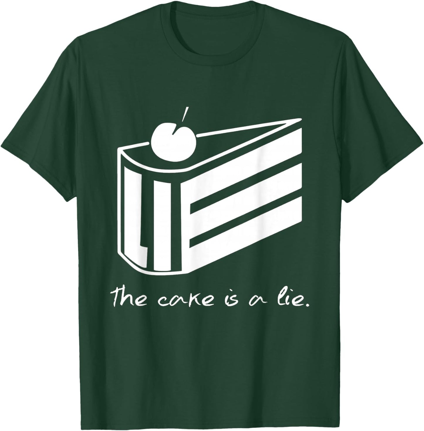 The Cake Is A Lie Portal - -Adults, Black, S T-Shirt - T-Shirt | Forest