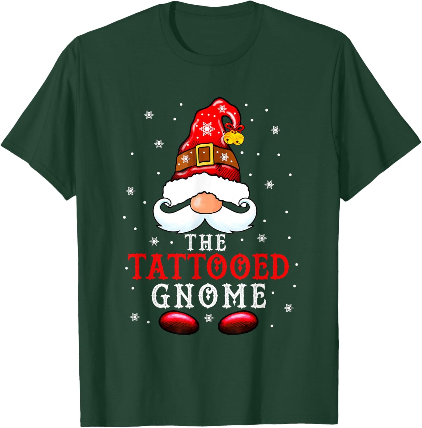 The Tattooed Gnome Costume Christmas Tattoo Lover Family T-Shirt - T-Shirt | Forest