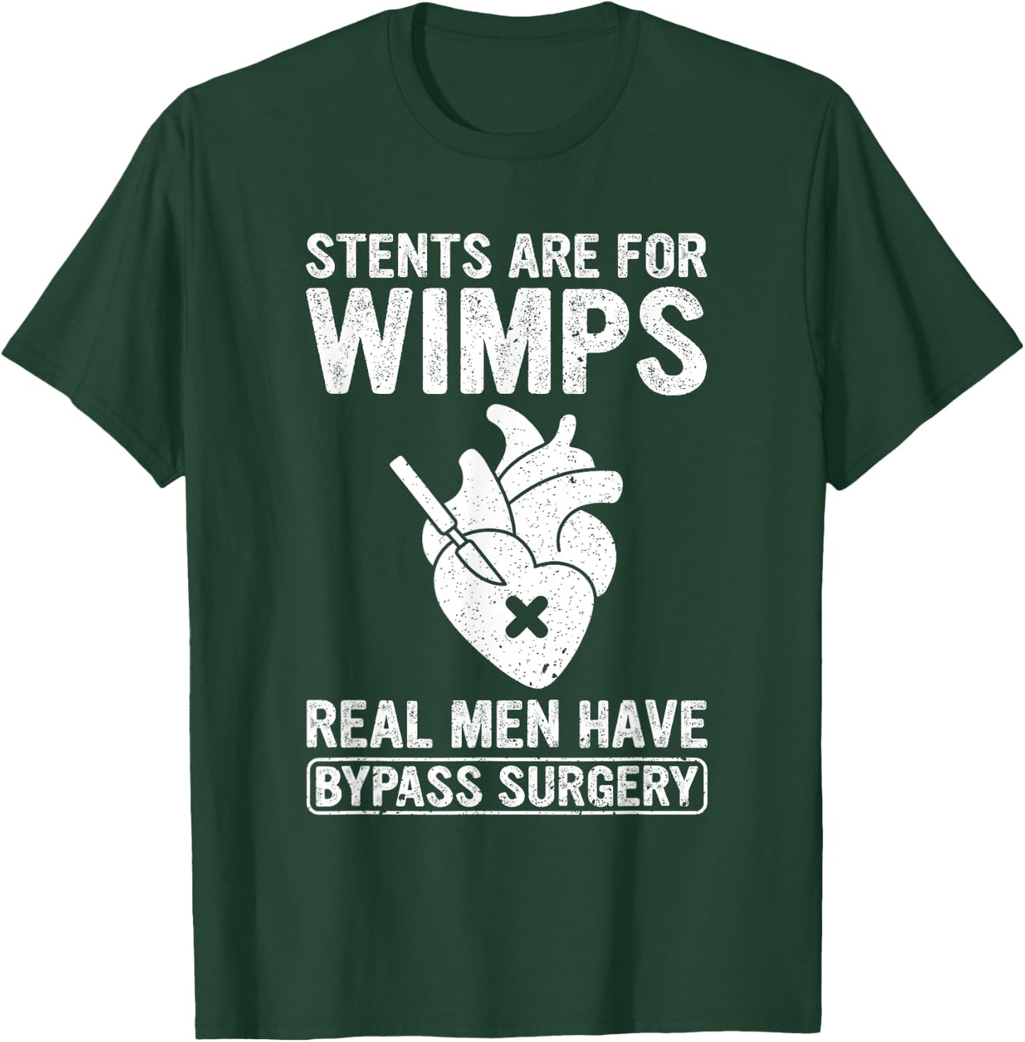Heart Surgery Survivor After Surgery Recovery Men Bypass T-Shirt - T-Shirt | Forest