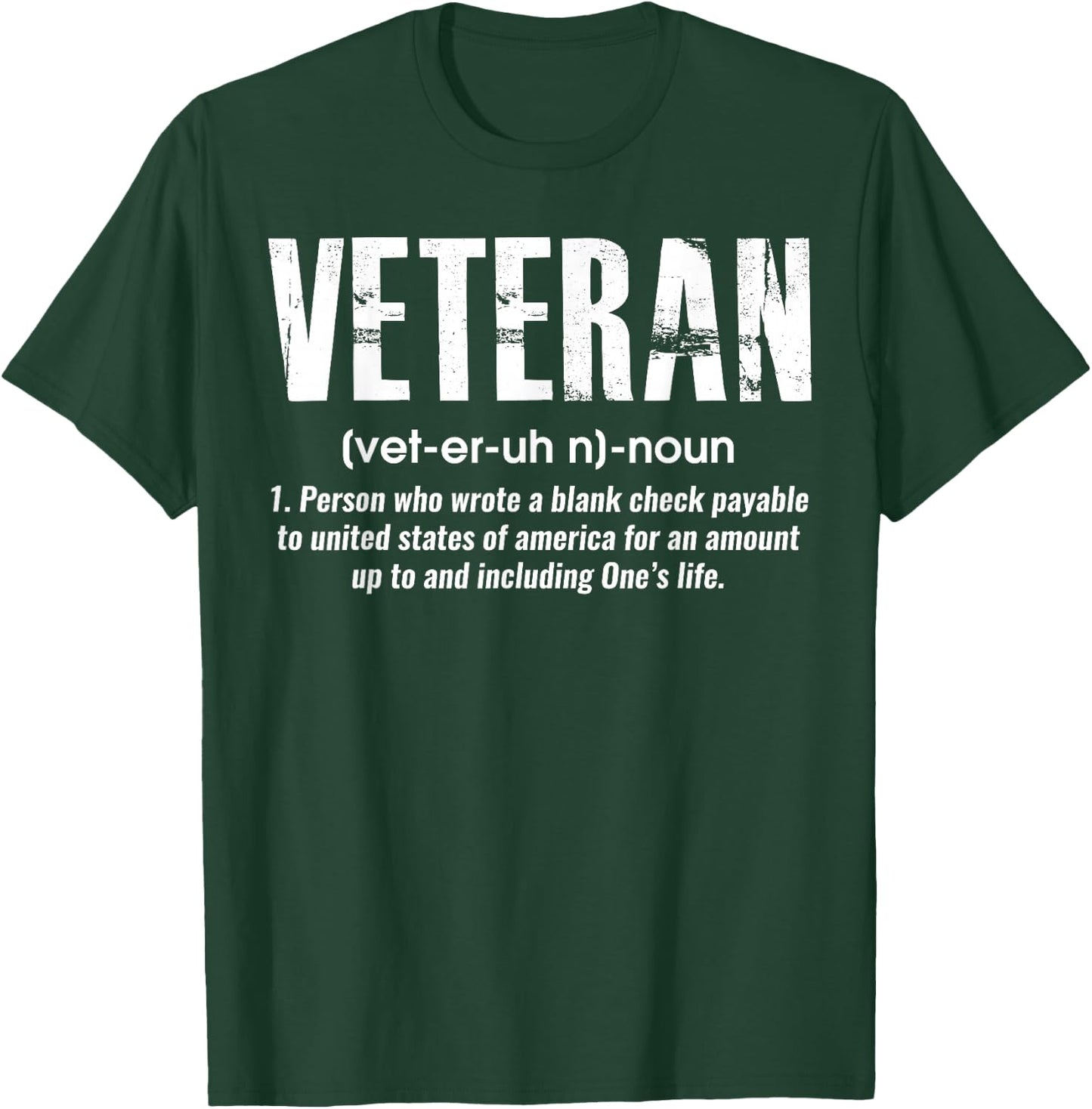 Veteran noun T-Shirt - T-Shirt | Forest