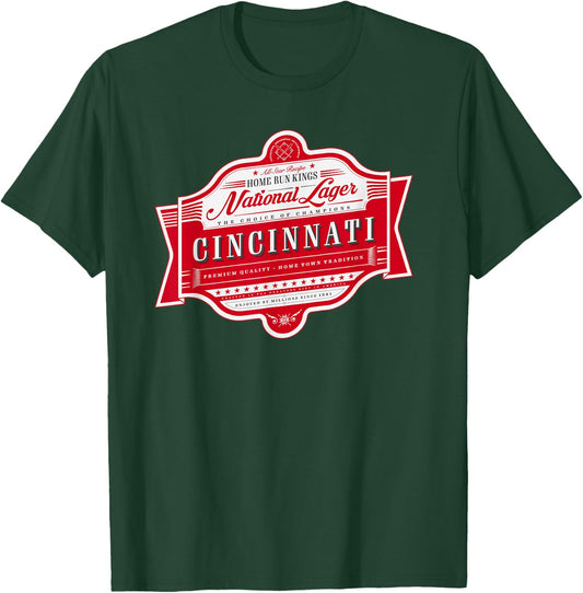 Classic Cincinnati Beer Label - Cincinnati Pride T-Shirt - T-Shirt | Forest