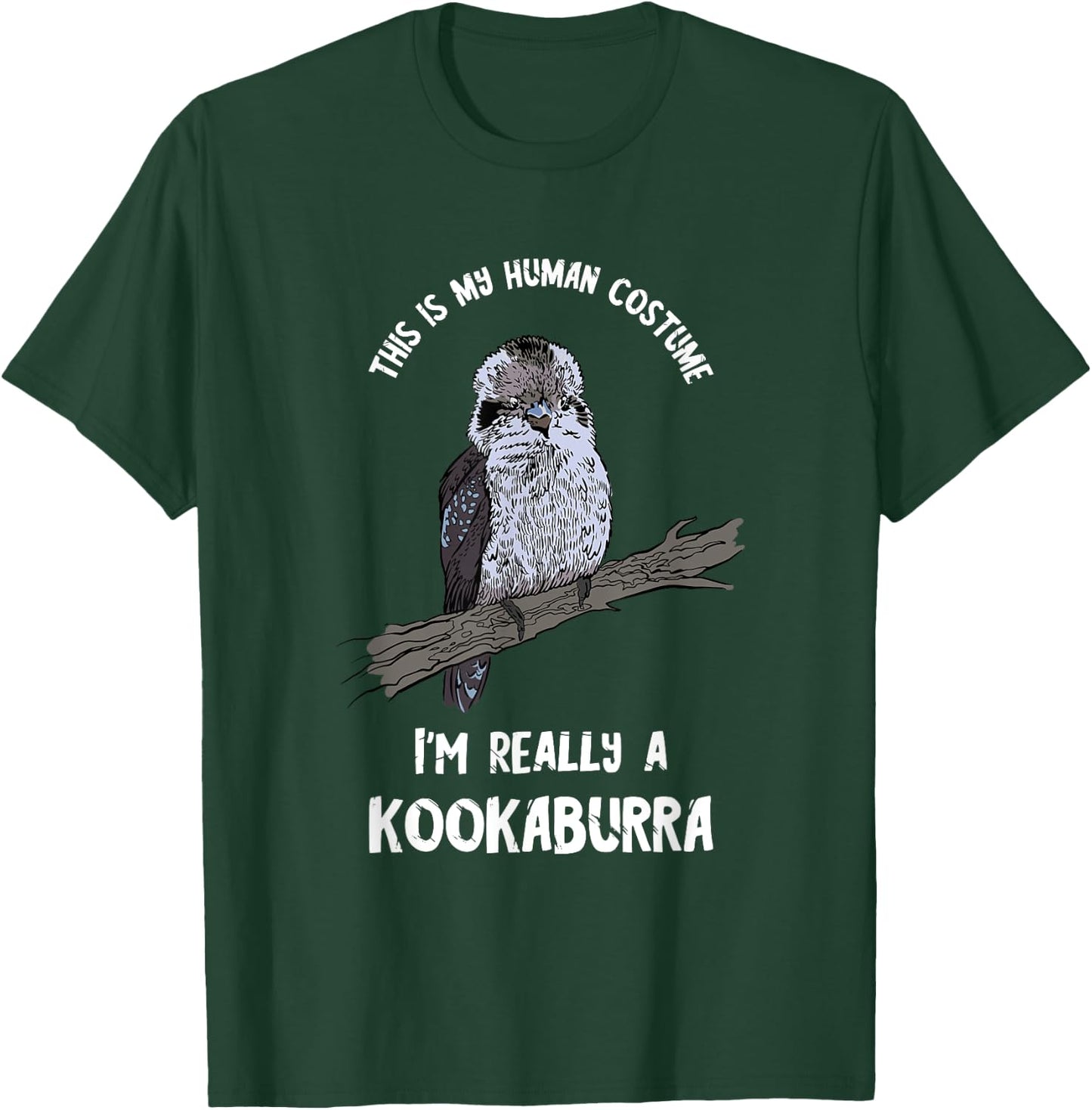 Kookaburra Bird Human Costume Laughing Bird Ornithology T-Shirt - T-Shirt | Forest