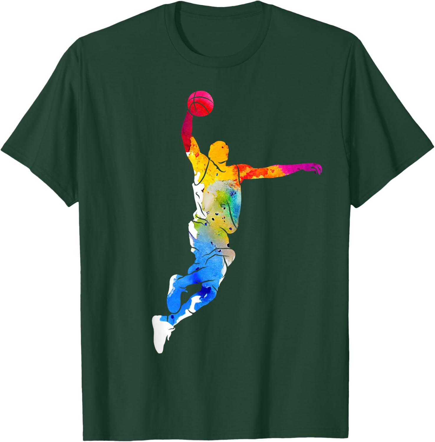 Basketball Player Basketball T-Shirt - T-Shirt | Forest