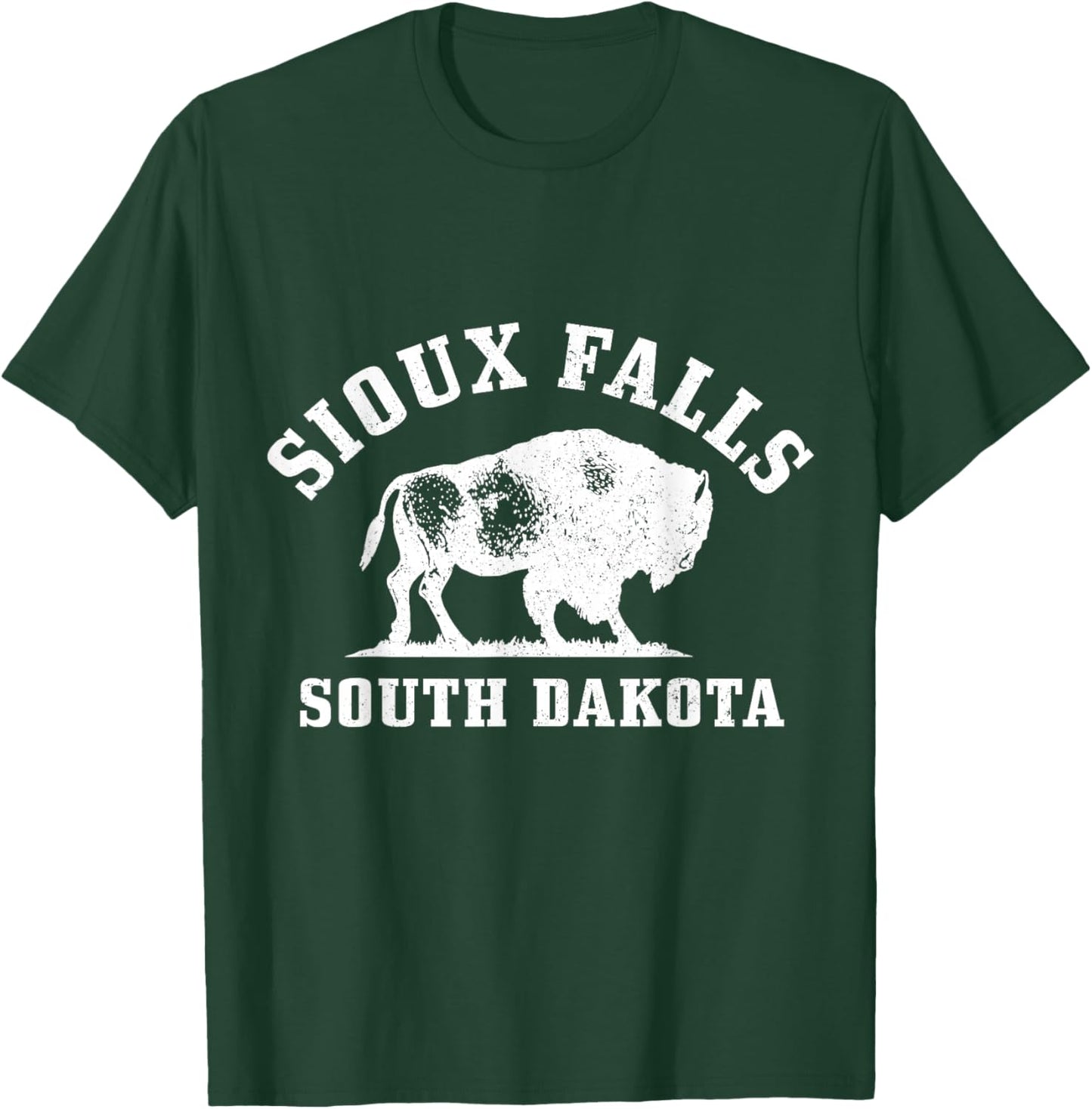 Sioux Falls South Dakota Bison Buffalo National Park Vintage T-Shirt - T-Shirt | Forest