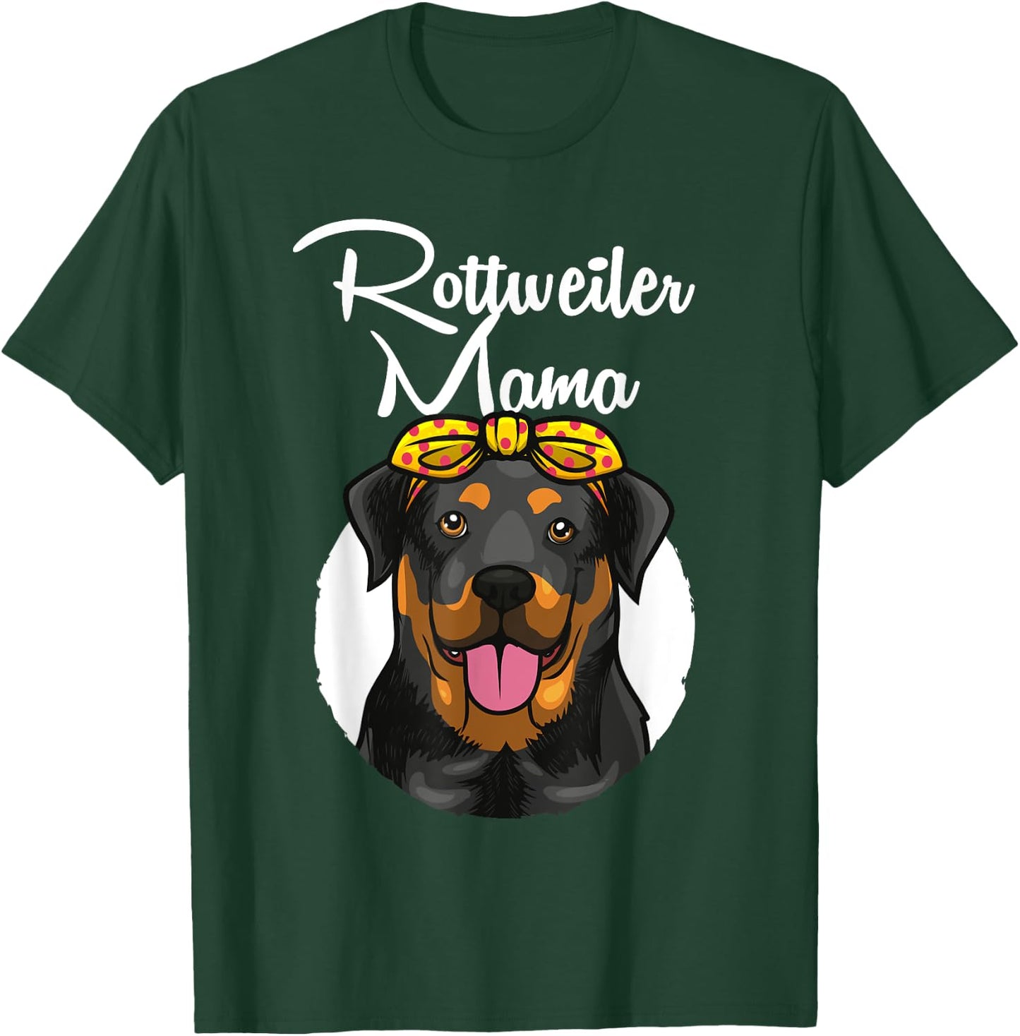 Funny Rottweiler Mom Art Grandma Rottie Mama Quote T-Shirt - T-Shirt | Forest