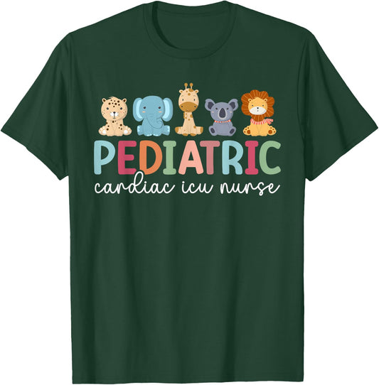 PCICU Nurse Pediatric Cardiac Intensive Care Unit T-Shirt - T-Shirt | Forest
