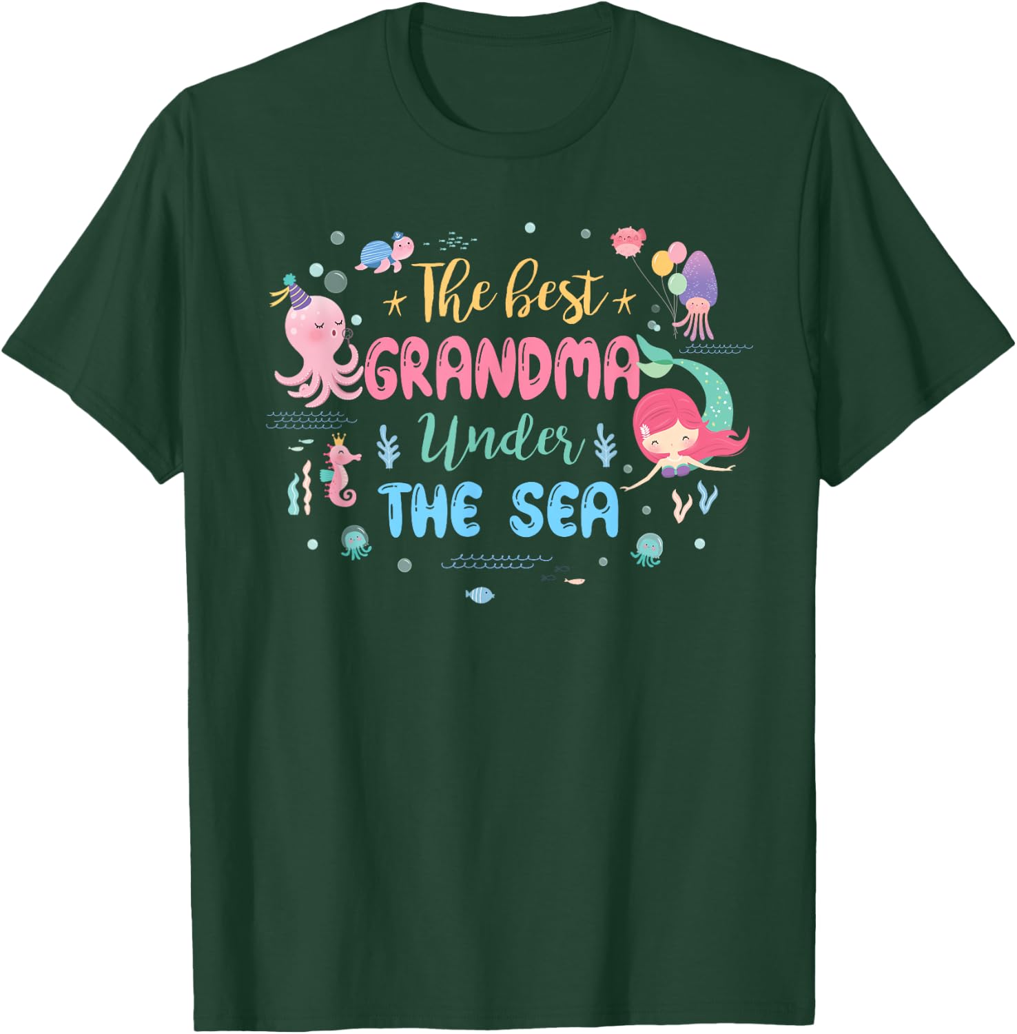 Birthday Girl Shirt The Best Grandma Under The Sea T-Shirt - T-Shirt | Forest