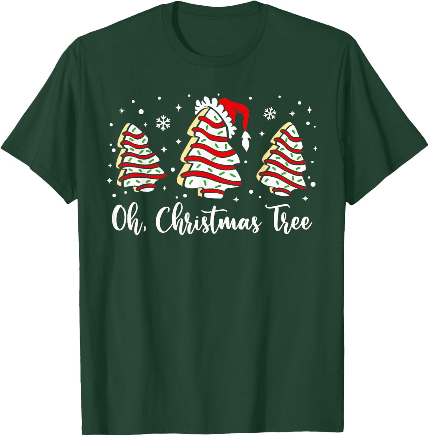 Groovy Oh Christmas Tree Cakes Debbie Becky Jen Cake Lovers T-Shirt - T-Shirt | Forest