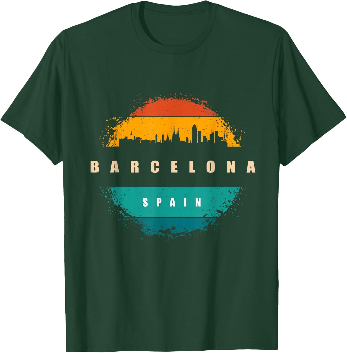 City of Barcelona Spain T-Shirt - T-Shirt | Forest
