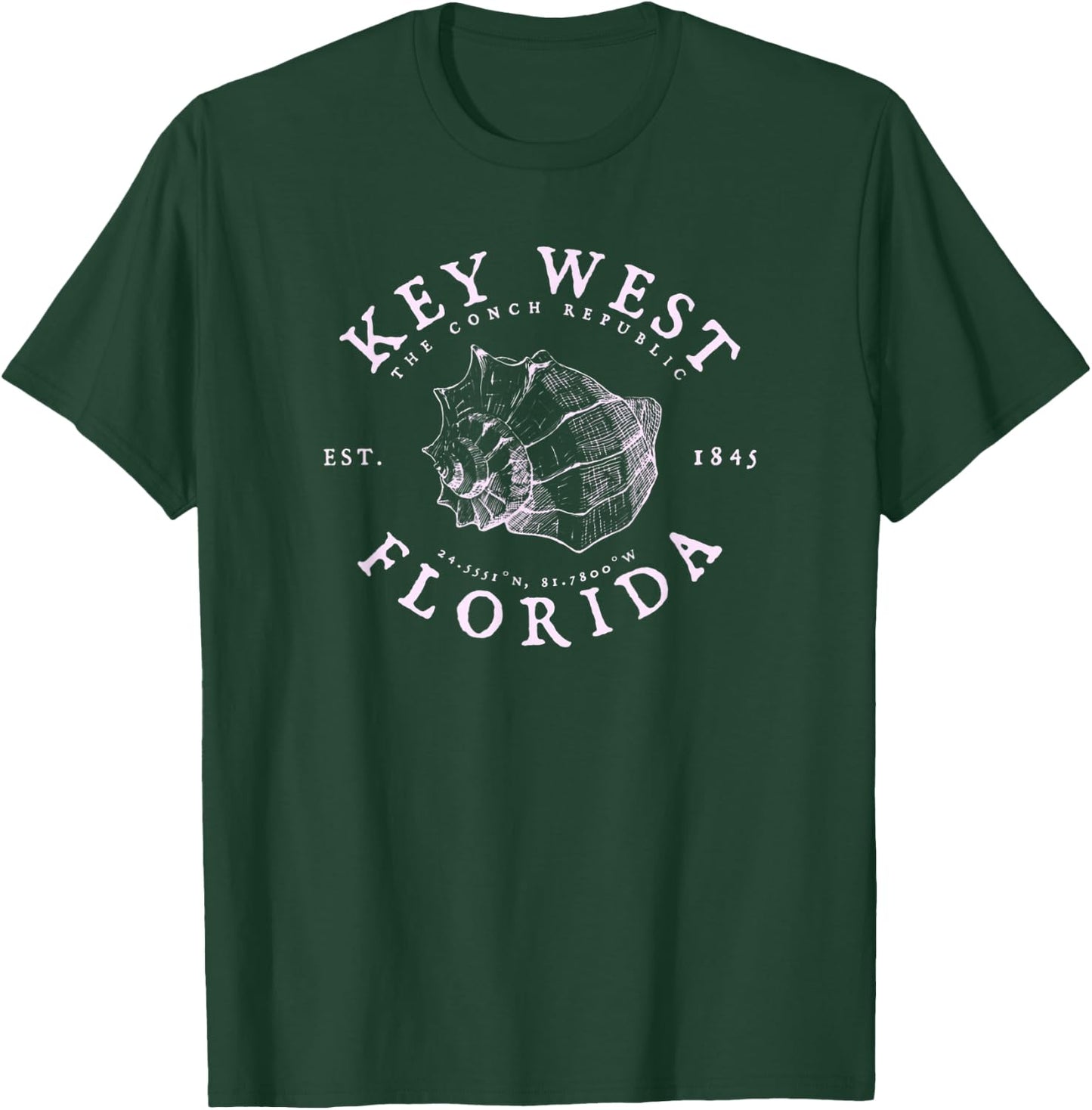 Key West Florida Conch Republic FL Floridian T-Shirt - T-Shirt | Forest
