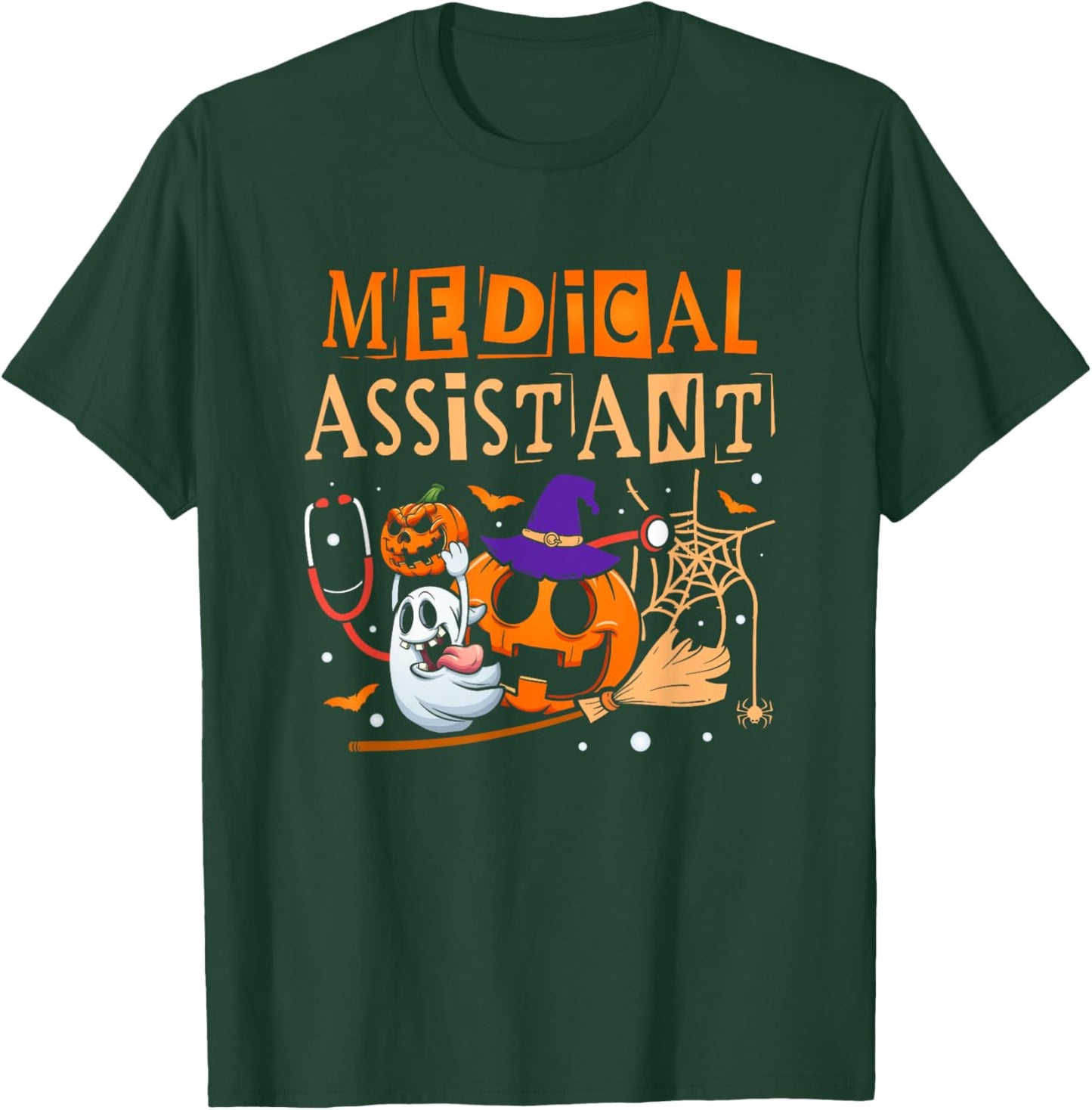 Scary Halloween One Spooky Medical Assistant Halloween T-Shirt - T-Shirt | Forest