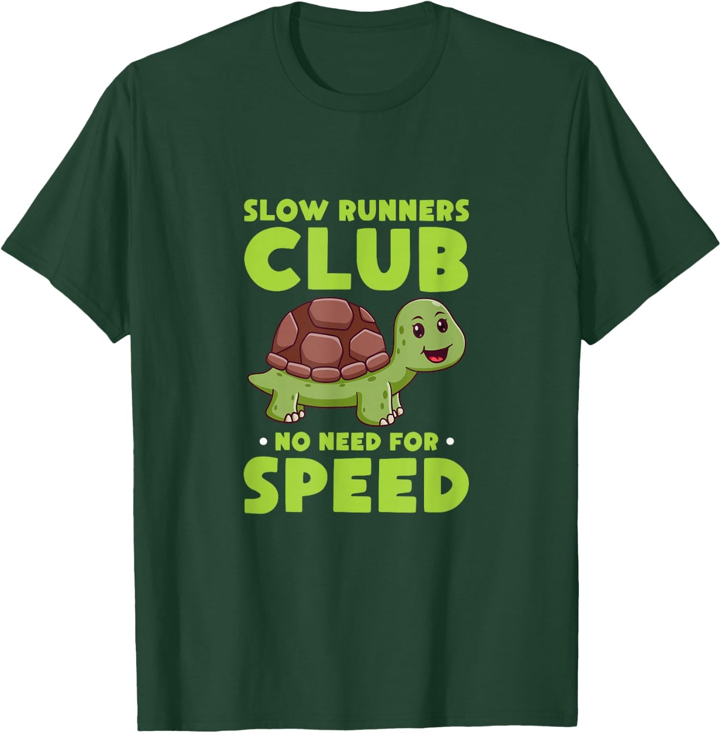 Slow Runners Club Turtle Tortoise Kawaii Running T-Shirt - T-Shirt | Forest