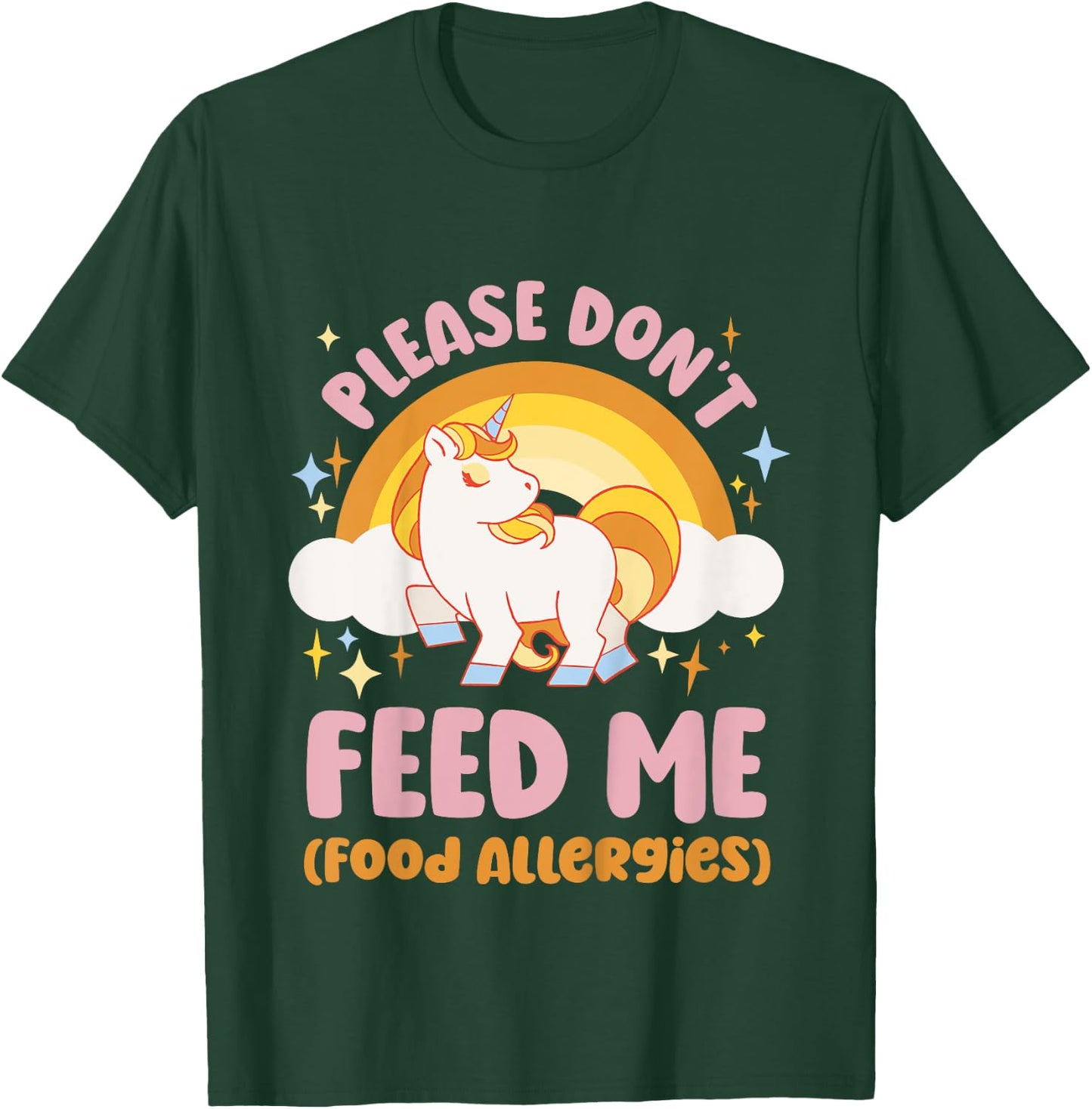 Food Allergy Toddler Kids Unicorn T-Shirt - T-Shirt | Forest