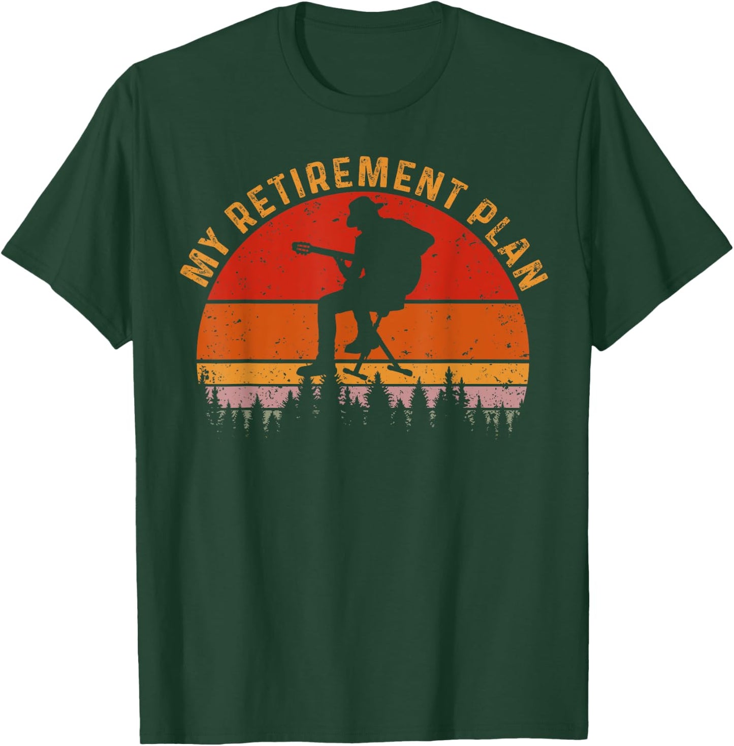 My Retirement Plan Funny Guitar Vintage Guitar Lovers T-Shirt - T-Shirt | Forest
