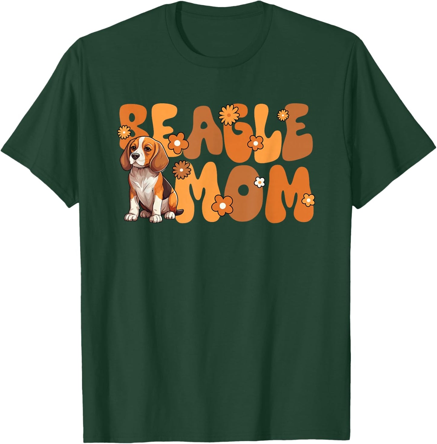 Beagle Groovy World's Best Beagle Mom T-Shirt - T-Shirt | Forest