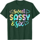 Kids 6th Birthday Girl Sweet Sassy And Six 6 Years Old Girls T-Shirt - T-Shirt | Forest